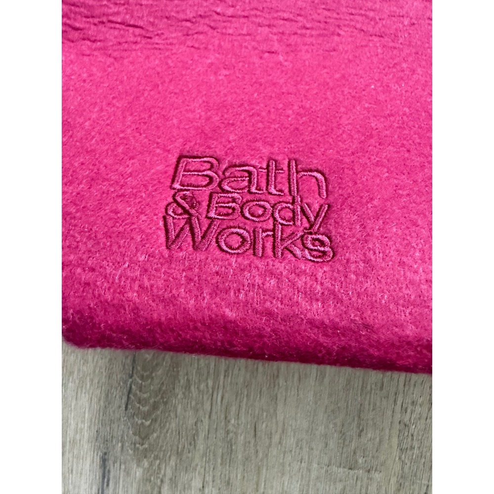 Bath & Body Works Magenta Pink Felt Bag Embroidered Black Friday Tote 2025 - Picture 2 of 10